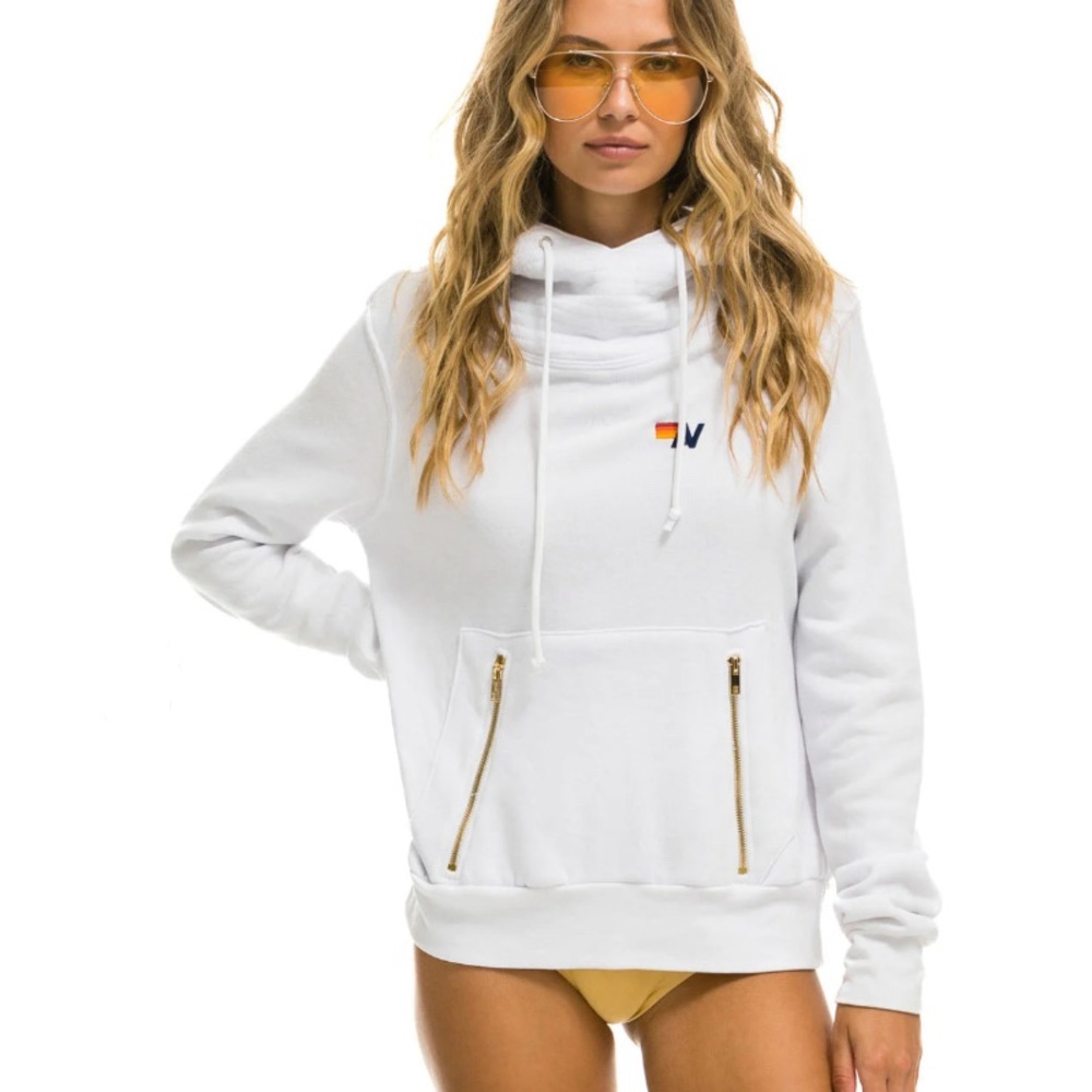Aviator Nation Ninja Pullover Hoodie - White